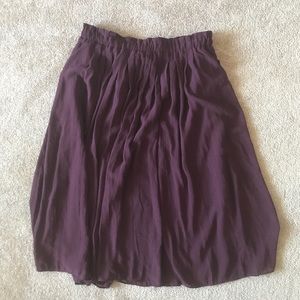 New! LOFT M Purple Chiffon Midi Skirt, with tags